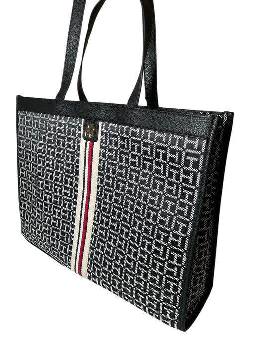 Bolsa Tommy Hilfiger Tricolor Tipo Tote | Color Negro