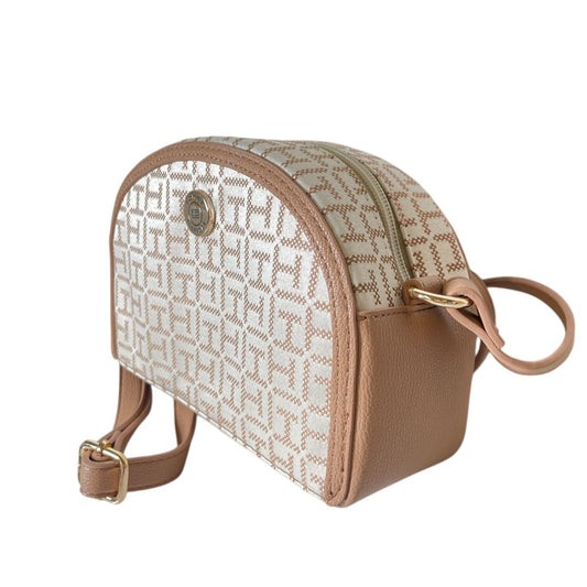 Bolsa Tommy Hilfiger Monograma Beige | Crossbody