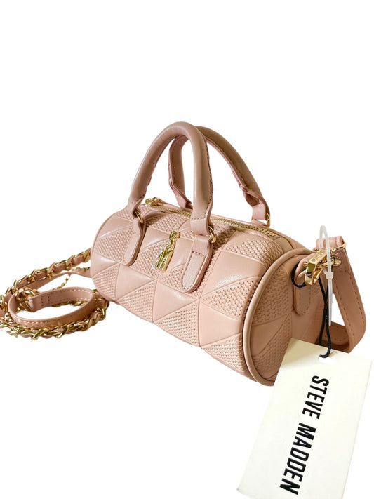 Bolsa Steve Madden Satchel Nude con Textura Geométrica