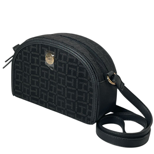 Bolsa Tommy Hilfiger Negra Domo Monograma | Crossbody