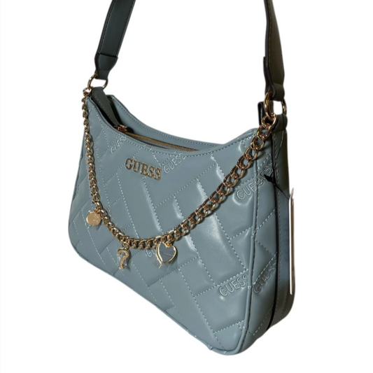 Bolsa GUESS Azul con Cadena y Dijes