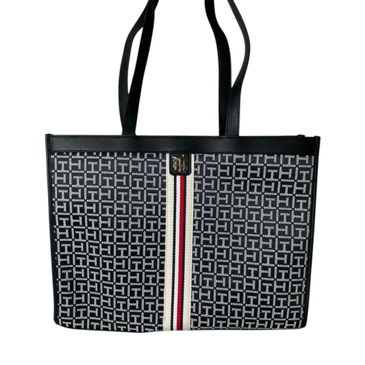 Bolsa Tommy Hilfiger Tricolor Tipo Tote | Color Negro